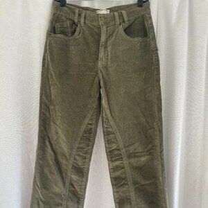 We the Free olive green corduroy pants, size 28